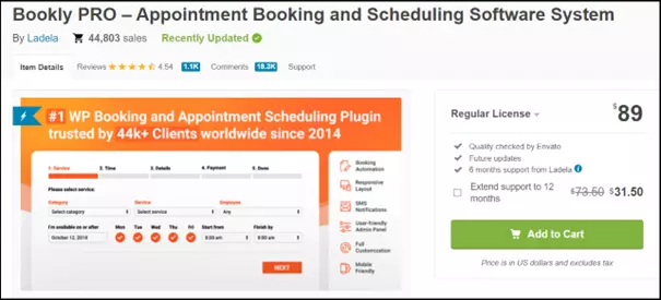 O site do plug-in Bookly PRO O site do plug-in Bookly PRO