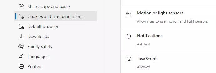Item de menu JavaScript no Edge Imagem: Item de menu JavaScript no Edge