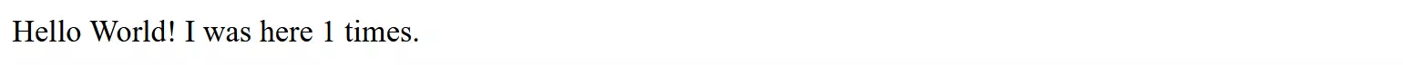 Imagem: Docker Compose Application: Output the number of visits in the browser