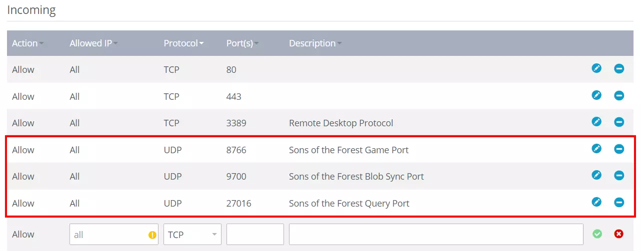 Sons of the Forest server: Abrindo portas no IONOS Customer Center Sons of the Forest server: Abrindo portas no IONOS Customer Center