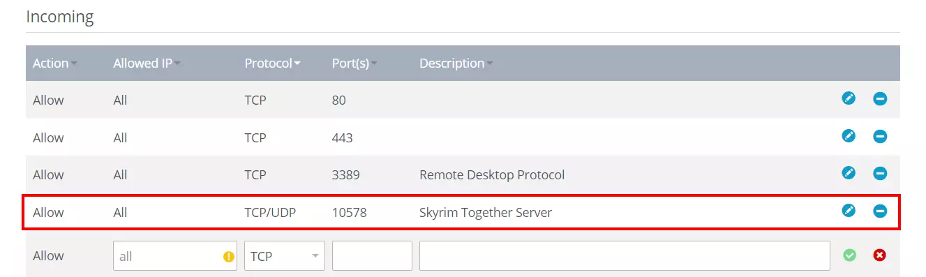 Skyrim Together server: Compartilhamento de portas no IONOS Cloud Panel Skyrim Together server: Compartilhamento de portas no IONOS Cloud Panel
