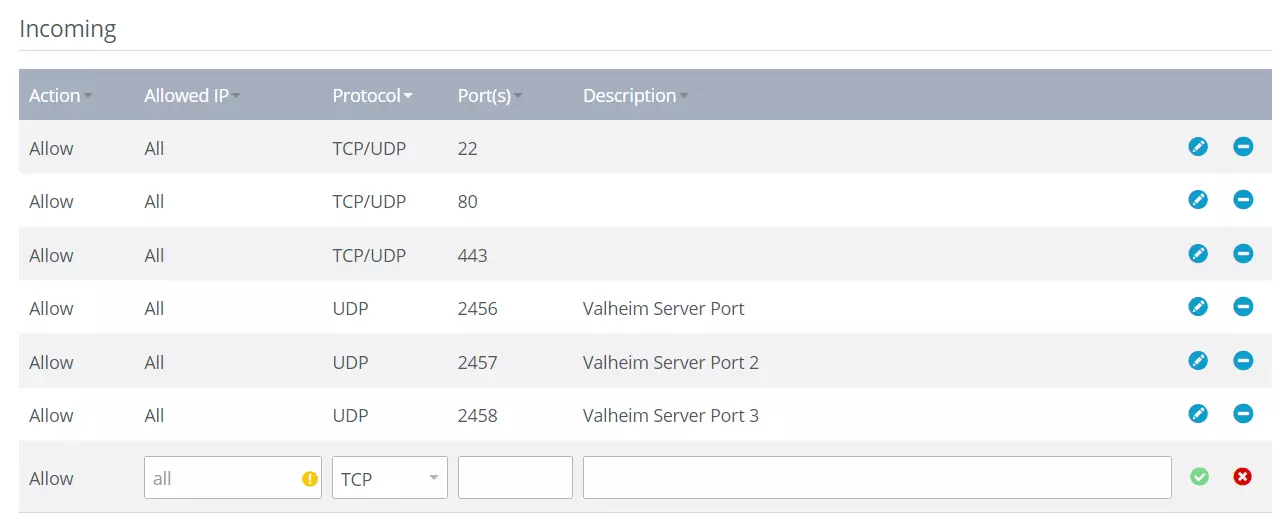 IONOS Cloud Panel: Abra as portas do servidor Valheim IONOS Cloud Panel: Abra as portas do servidor Valheim