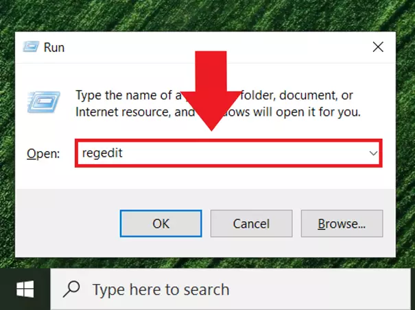 O comando “regedit” na linha de comando do Windows Imagem: O comando “regedit” na linha de comando do Windows