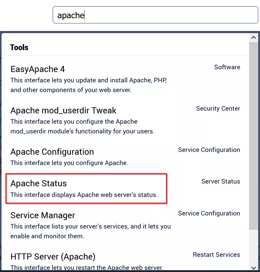 WebHost Manager: Resultados da pesquisa do Apache WebHost Manager: Resultados da pesquisa do Apache