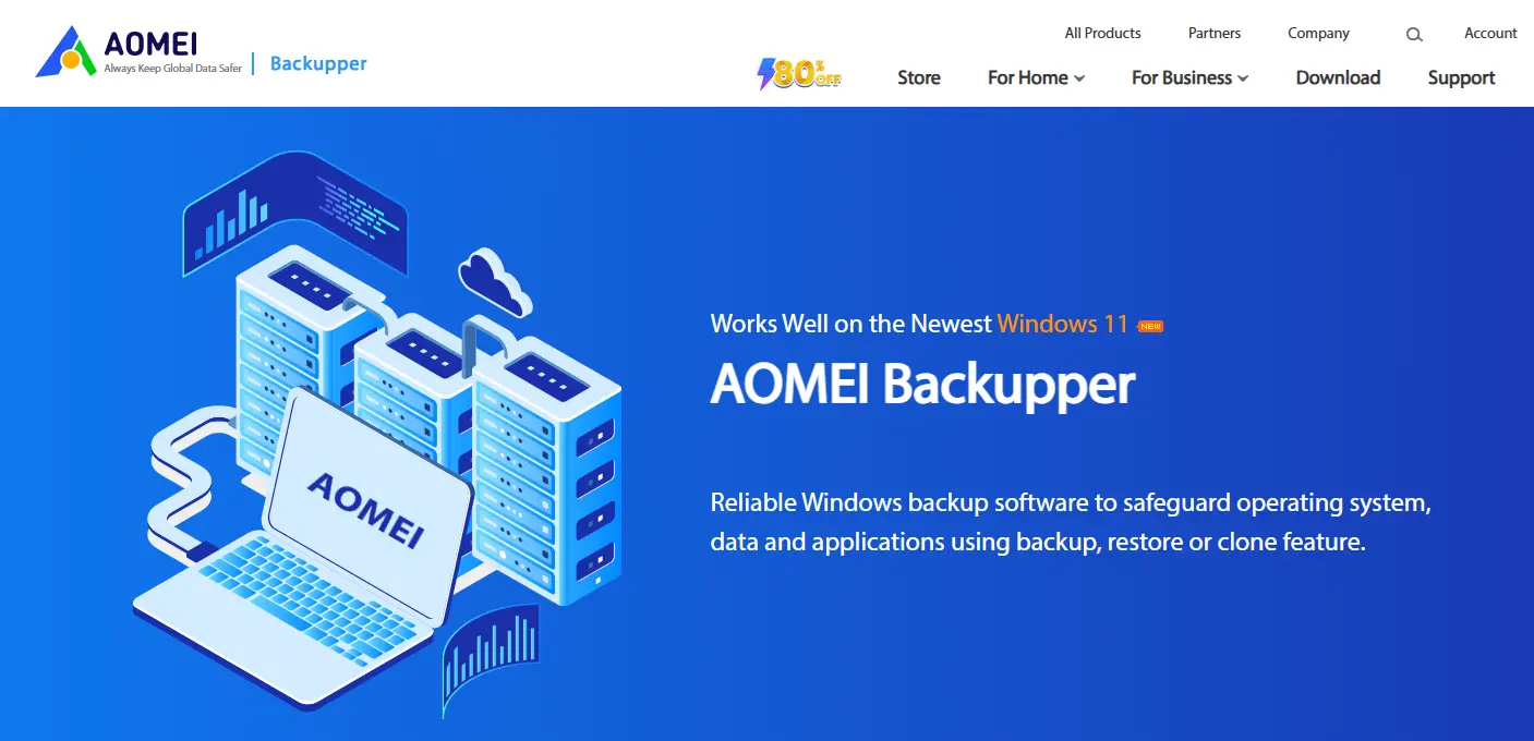 Imagem: Captura de tela do programa de backup gratuito AOMEI Backupper