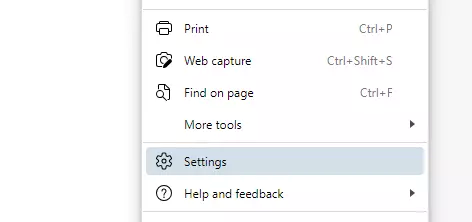 Microsoft Edge: botão Configurações Imagem: Microsoft Edge: botão Configurações