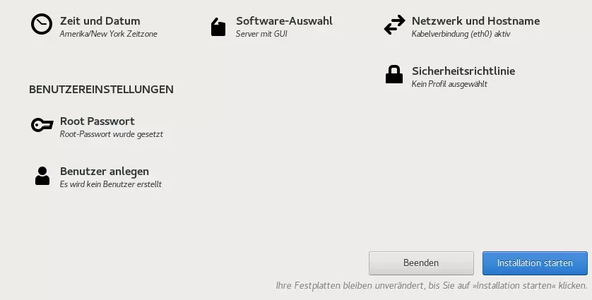 Imagem: Iniciar RHEL 8 Install