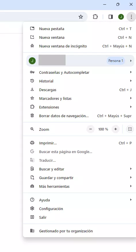 Google Chrome: menú de tres puntos Imagem: Google Chrome: menú de tres puntos