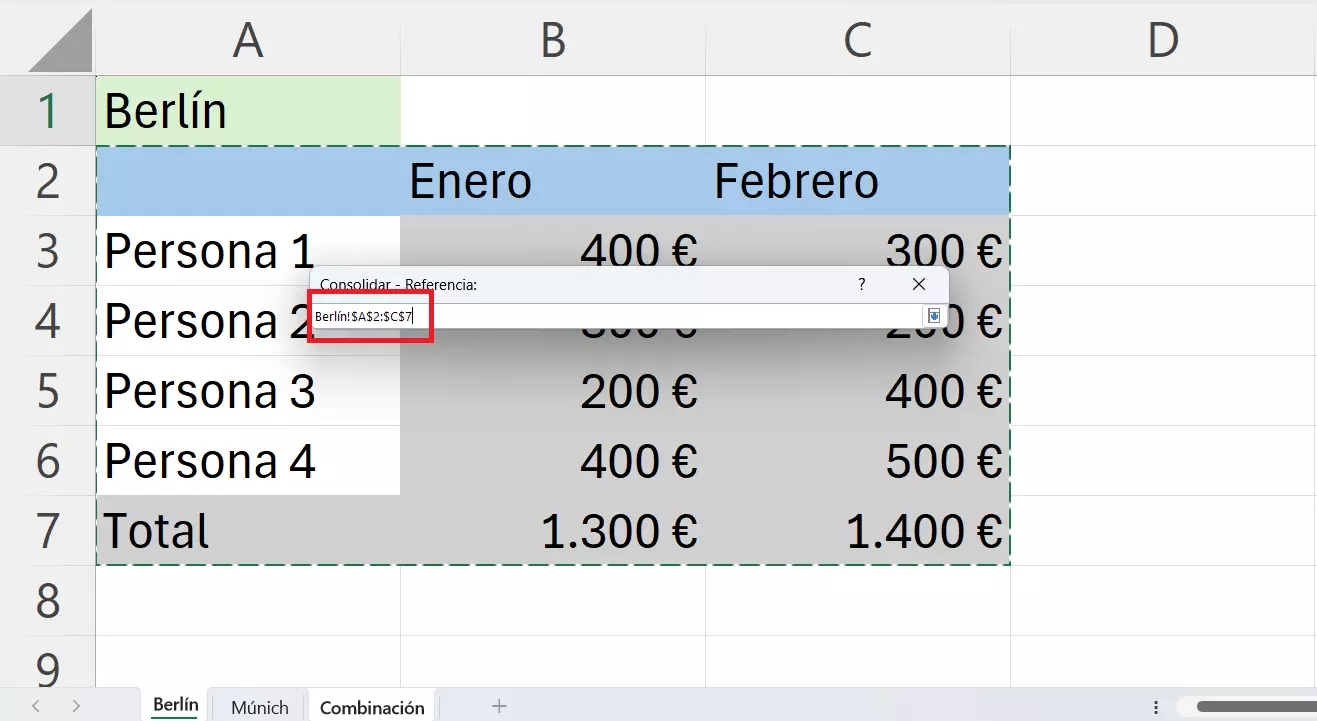 Selecciona el contenido para combinar de la primera tabla Imagem: Selecciona el contenido para combinar de la primera tabla