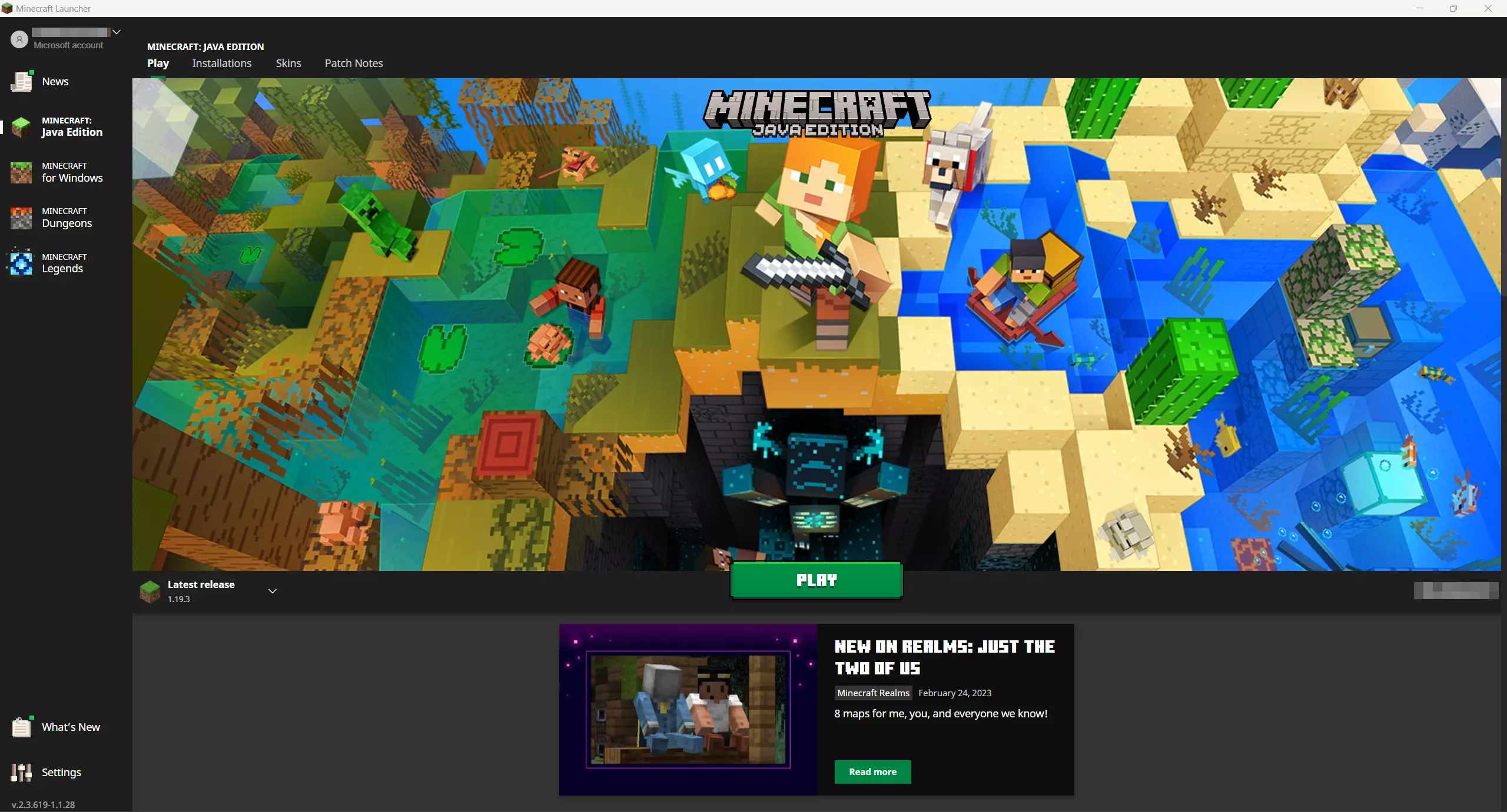 Imagem: Vista del launcher de Minecraf