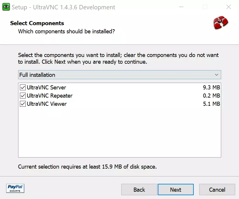 Imagem: UltraVNC Server Setup