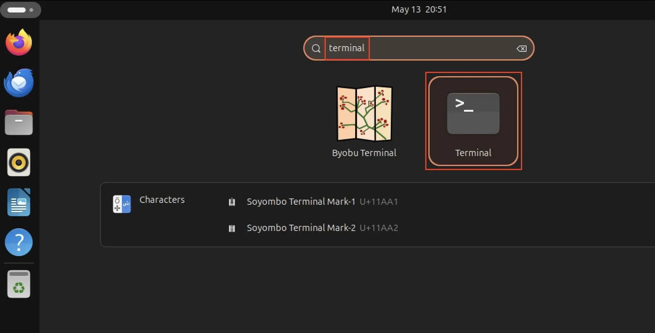 Imagem: Captura de pantalla de la búsqueda de aplicaciones de Ubuntu