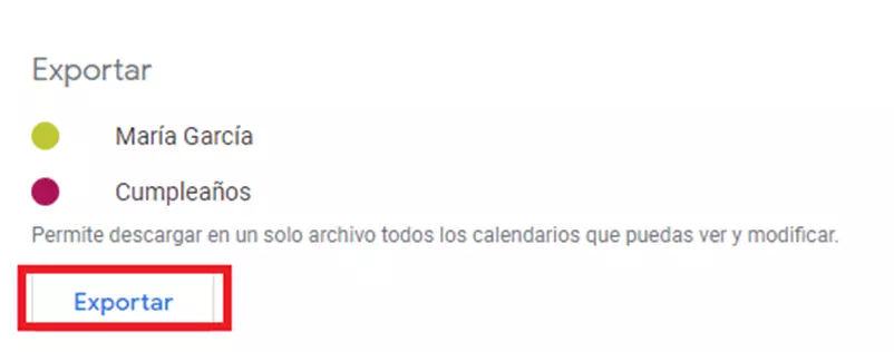 Imagem: Configuración de Google Calendar: importar y exportar