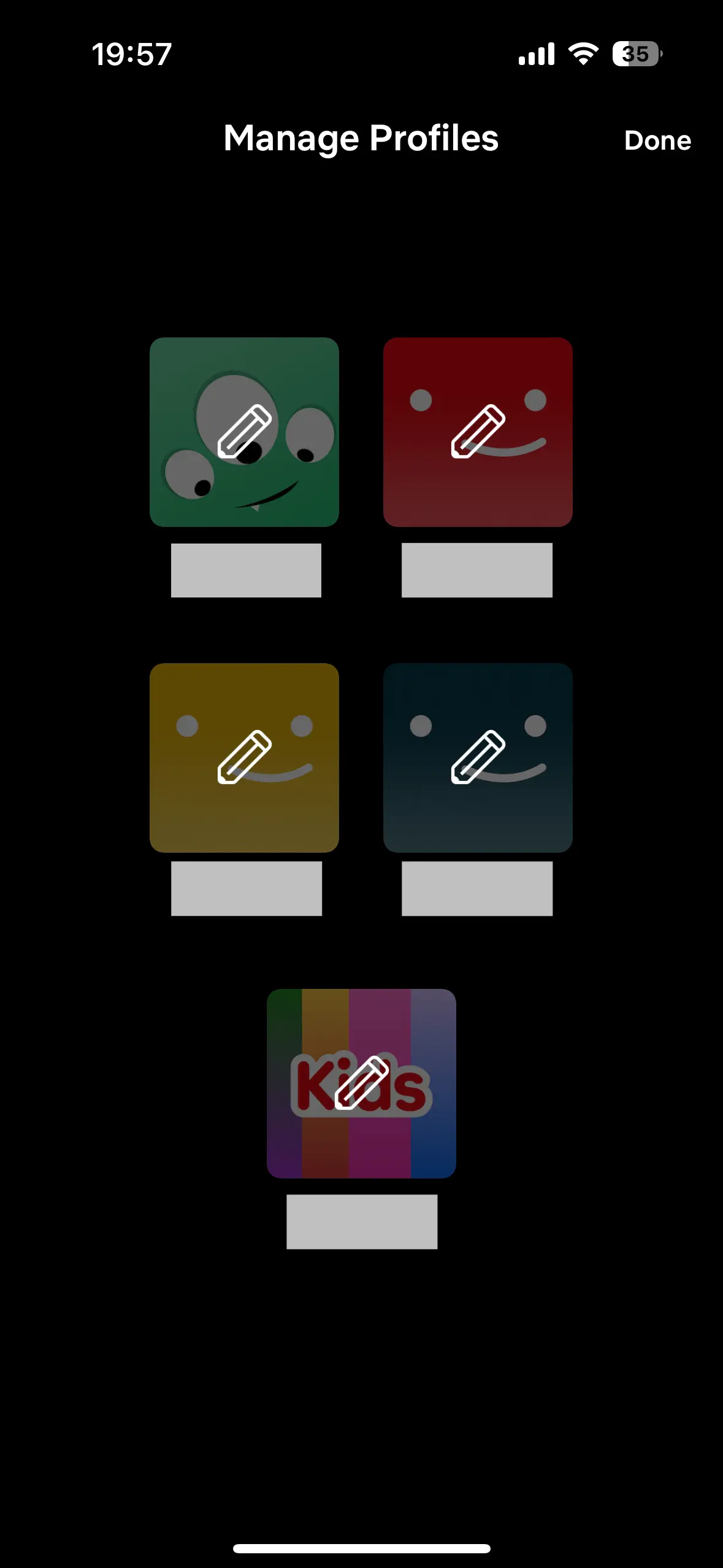Imagem: Gestionar perfiles en la aplicación de Netflix