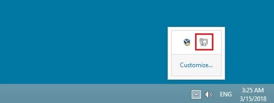 Image: Windows 8: Network connection icon in the notification panel