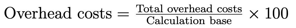 Formula for calculating overhead costs Formula for calculating overhead costs
