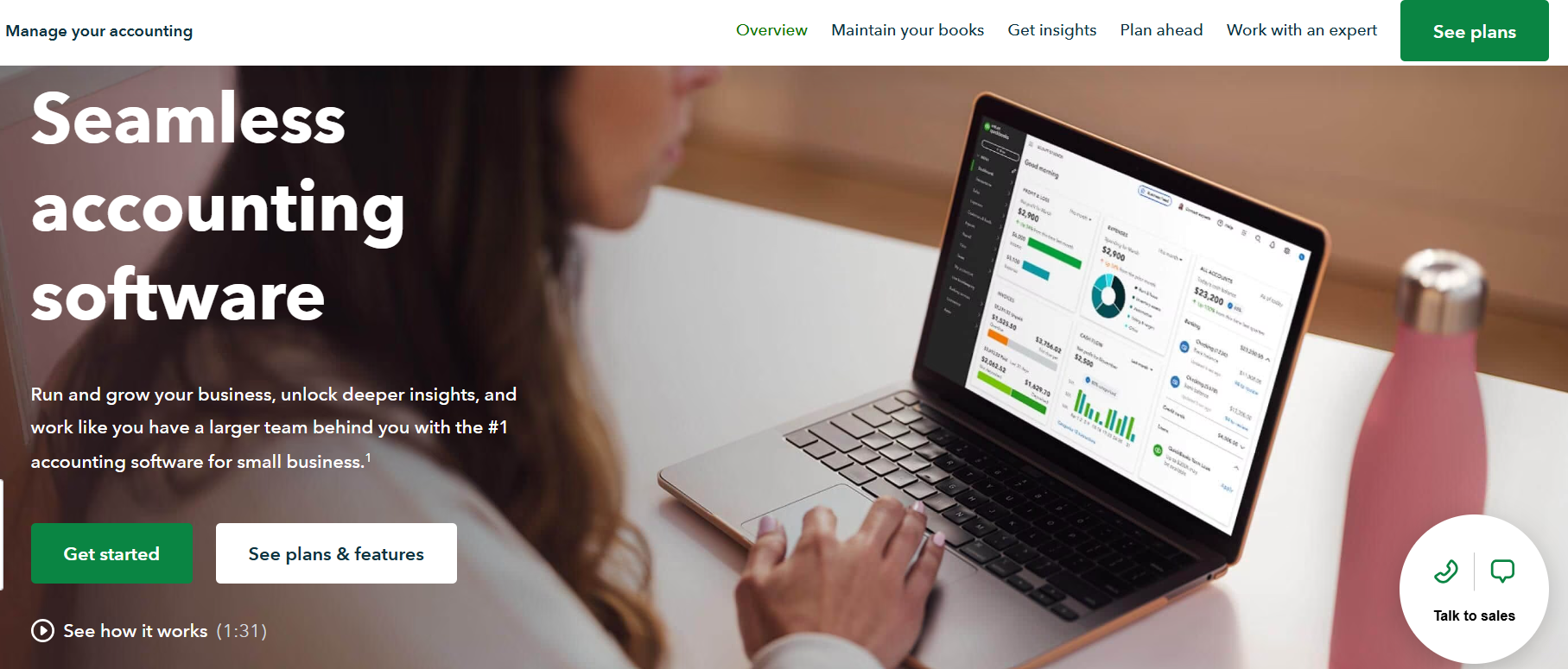 QuickBooks website Image: QuickBooks website