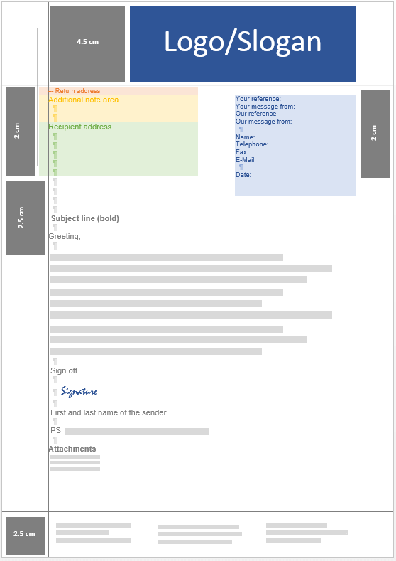 how to set out a business letter