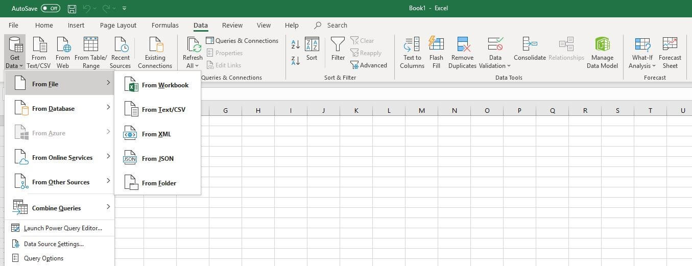 Microsoft Office showing an Excel spreadsheet